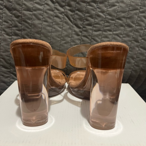 Steve Madden Glassy Heeled Sandal Tan - Picture 7 of 7